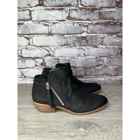 SAM EDELMAN Packer Black Nubuck Leather Zip Ankle Boots Women’s Sz 7.5M US/38EU - Picture 14 of 16